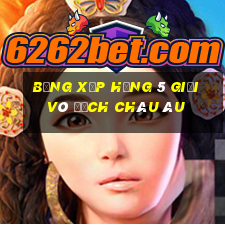 bảng xếp hạng 5 giải vô địch châu âu