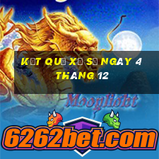 kết quả xổ số ngày 4 tháng 12