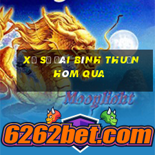 xổ số đài bình thuận hôm qua