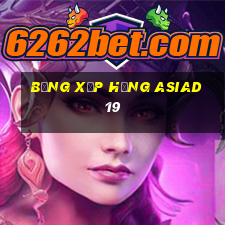 bảng xếp hạng asiad 19