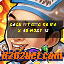 Cách đặt cược XS Max 4D ngày 12