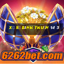 xổ số bình thuận 14 3