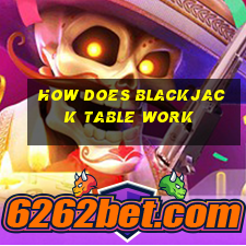 how does blackjack table work