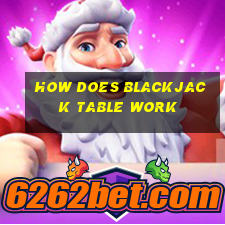 how does blackjack table work