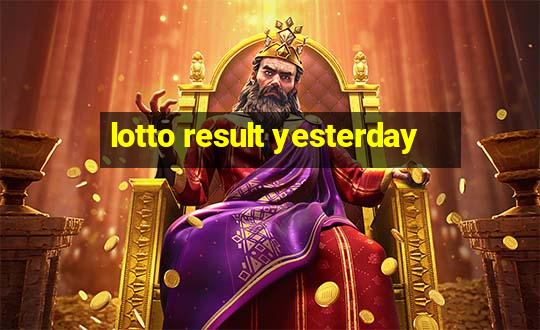 lotto result yesterday