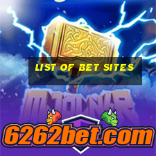 list of bet sites