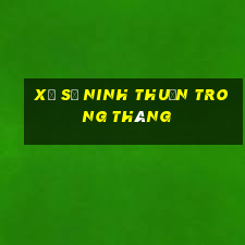 xổ số ninh thuận trong tháng