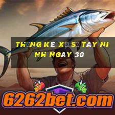 Thống kê Xổ Số Tây Ninh ngày 30