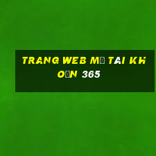 Trang web mở tài khoản 365