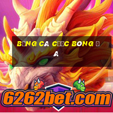 bảng cá cược bóng đá