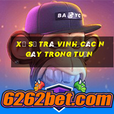 xổ số trà vinh các ngày trong tuần