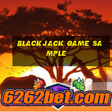 blackjack game sample