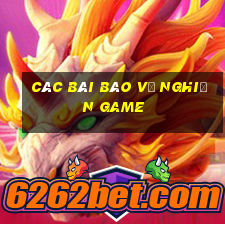 các bài báo về nghiện game