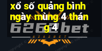 xổ số quảng bình ngày mùng 4 tháng 4