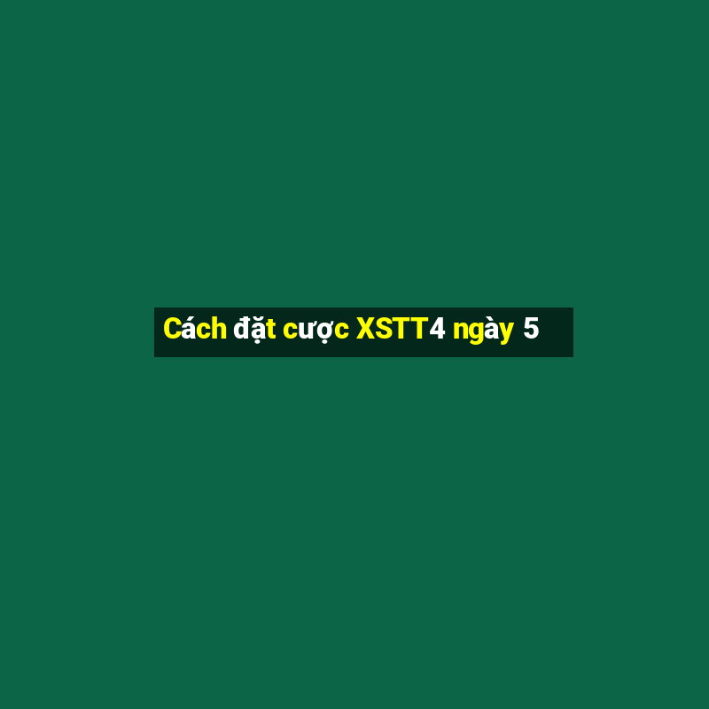 Cách đặt cược XSTT4 ngày 5