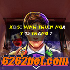 xổ số ninh thuận ngày 15 tháng 7