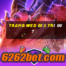 Trang web giải trí 007