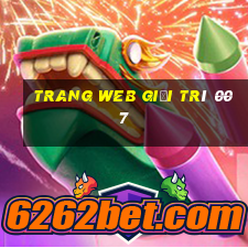 Trang web giải trí 007