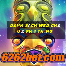 Danh sách wed châu Á phải thắng