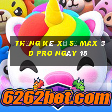 Thống kê Xổ Số max 3d pro ngày 15