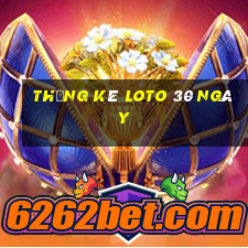 thống kê loto 30 ngày