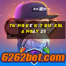 THỐNG KÊ KẾT QUẢ XSLA ngày 29