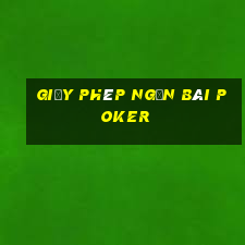 Giấy phép ngắn bài poker