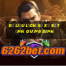 Dữ liệu lịch sử xổ số Tỉnh Quảng Bình