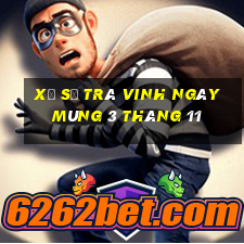 xổ số trà vinh ngày mùng 3 tháng 11