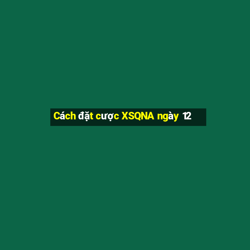 Cách đặt cược XSQNA ngày 12