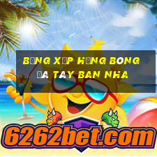 bảng xếp hạng bóng đá tây ban nha