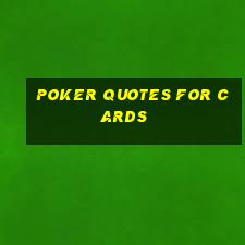 poker quotes for cards