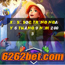 xổ số sóc trăng ngày 6 tháng 9 năm 2003