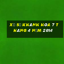 xổ số khánh hòa 7 tháng 4 năm 2014