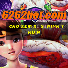 cho xem xổ số ninh thuận