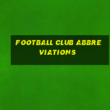 football club abbreviations