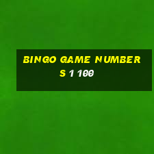 bingo game numbers 1 100