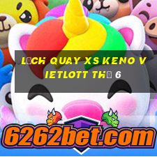 Lịch quay XS Keno Vietlott Thứ 6