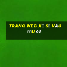 Trang web xổ số vào đầu 92