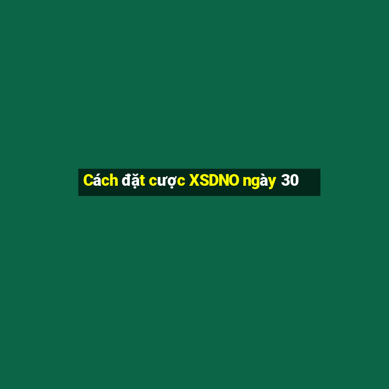 Cách đặt cược XSDNO ngày 30