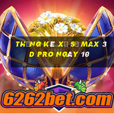 Thống kê Xổ Số max 3d pro ngày 10